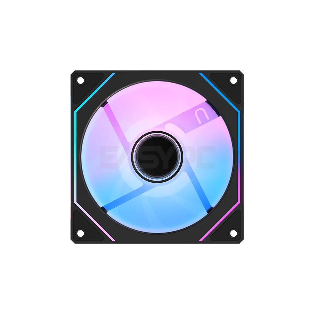 OCYPUS GAMMA F12 ARGB REVERSE BLADE CHASSIS FAN BLACK