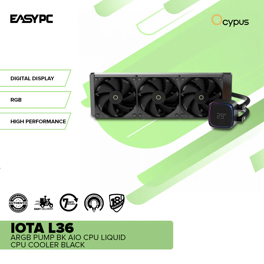 OCYPUS IOTA L36 ARGB PUMP BK AIO CPU LIQUID CPU COOLER BLACK - Image 2