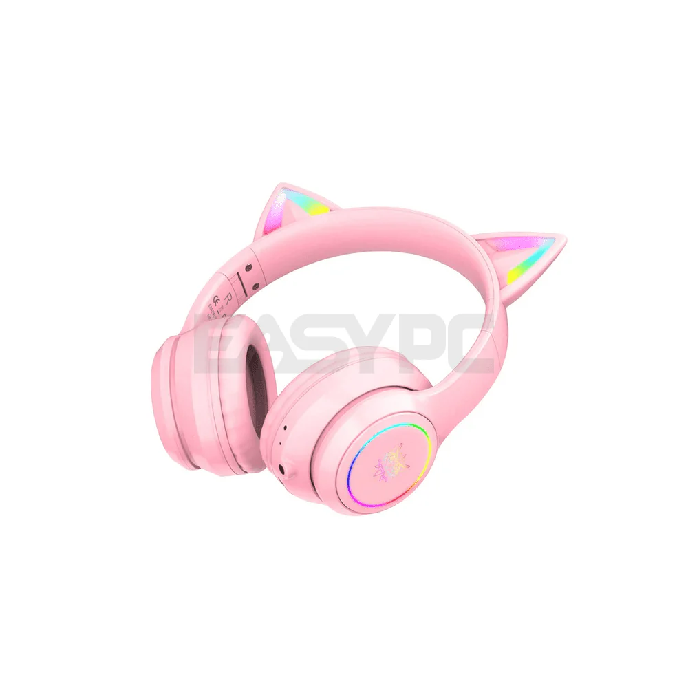 ONIKUMA B90 RGB Bluetooth 5.0 Wireless Gaming Headset Pink - Image 3