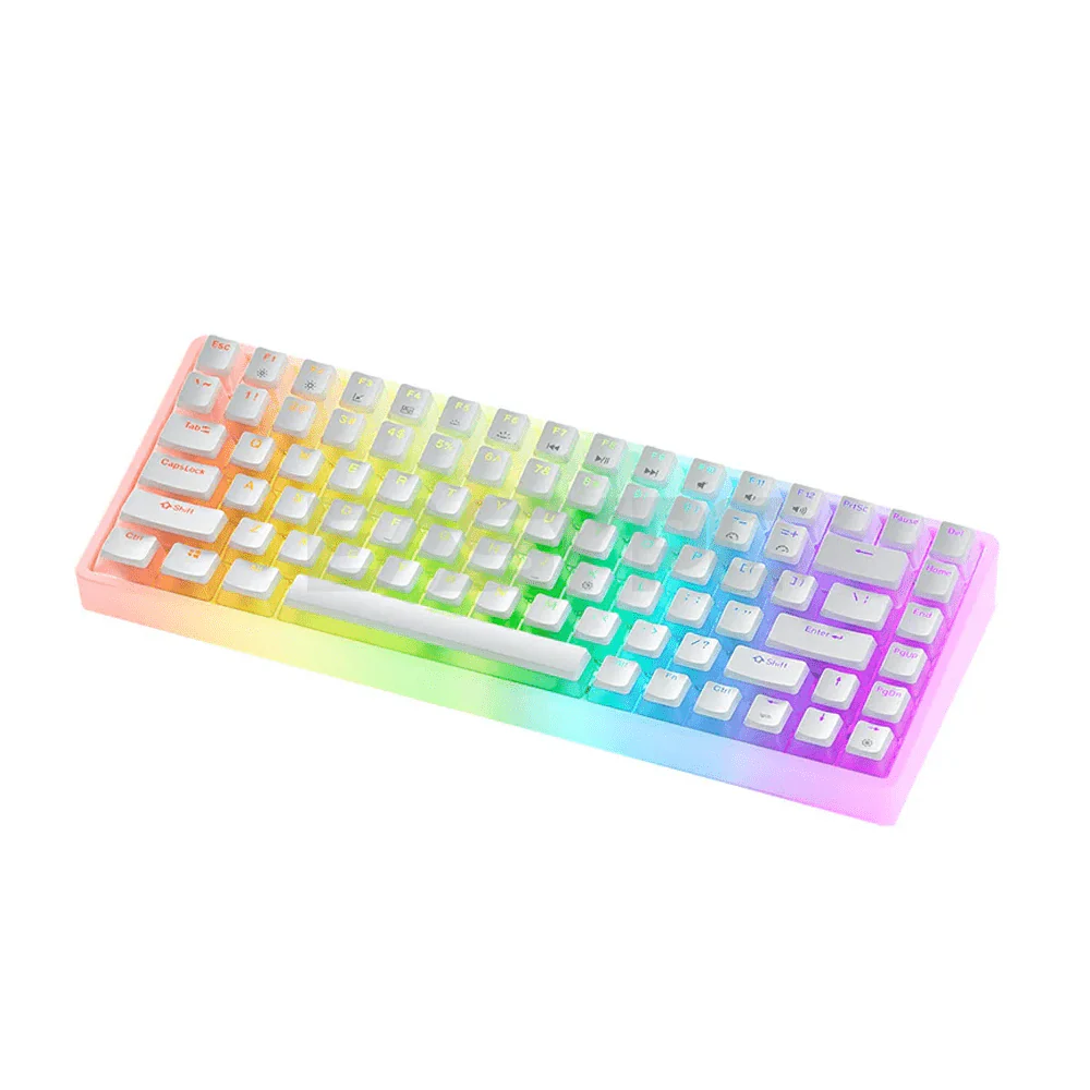 ONIKUMA G30 Wired Mechanical 84 Key RGB Backlit Keyboard White - Image 4