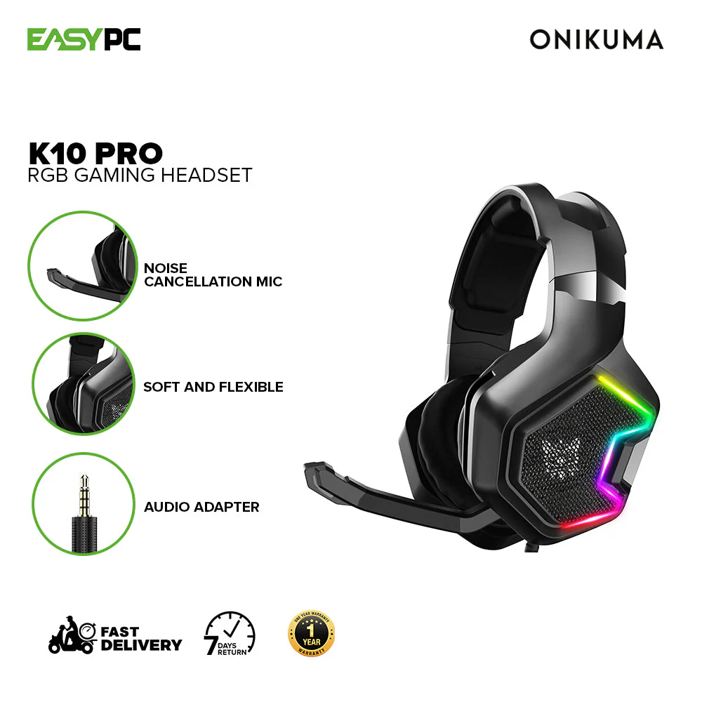 Onikuma K10 Pro Rgb  Headset Gaming - Image 2