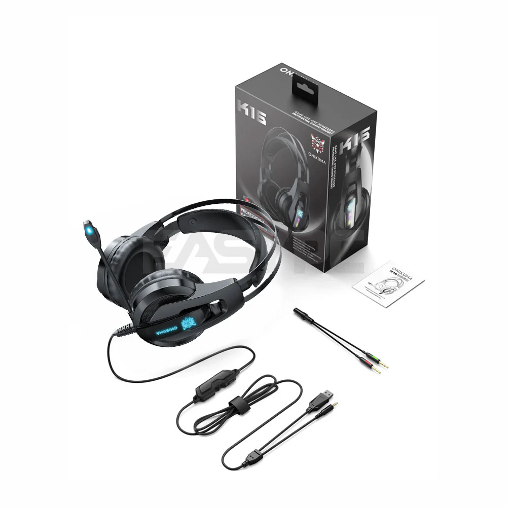 Onikuma K16 Ice Blue LED Light Gaming Headset - Image 4
