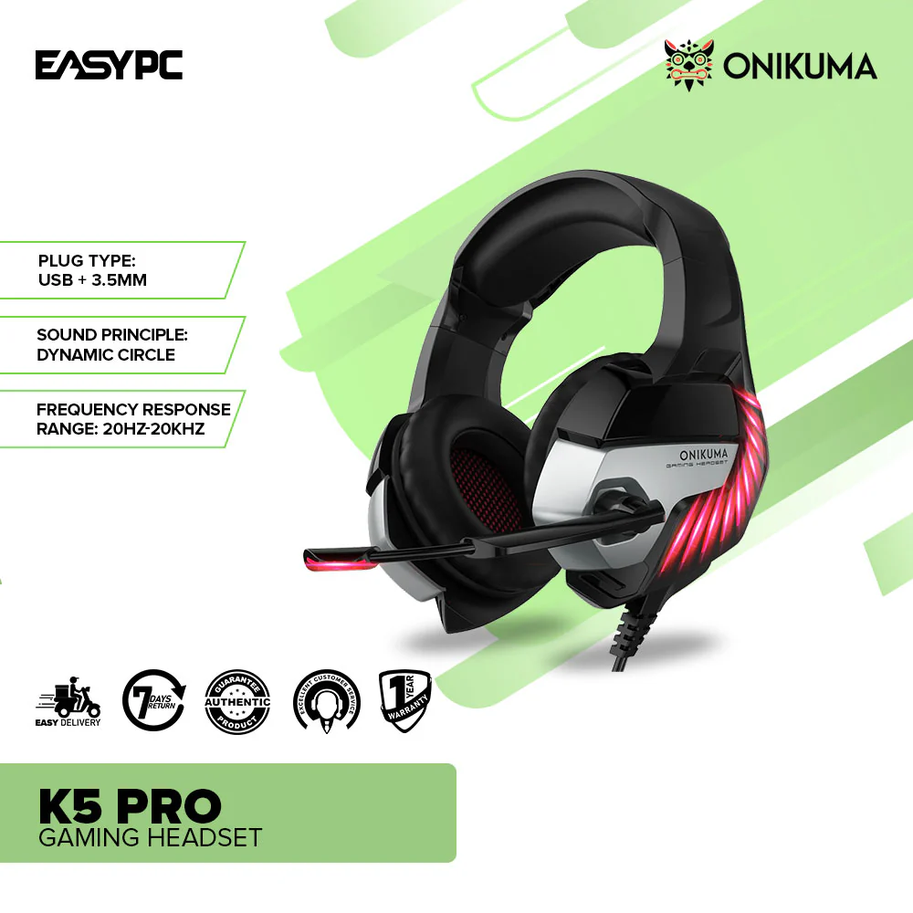 Onikuma K5 Pro Gaming Headset - Image 2