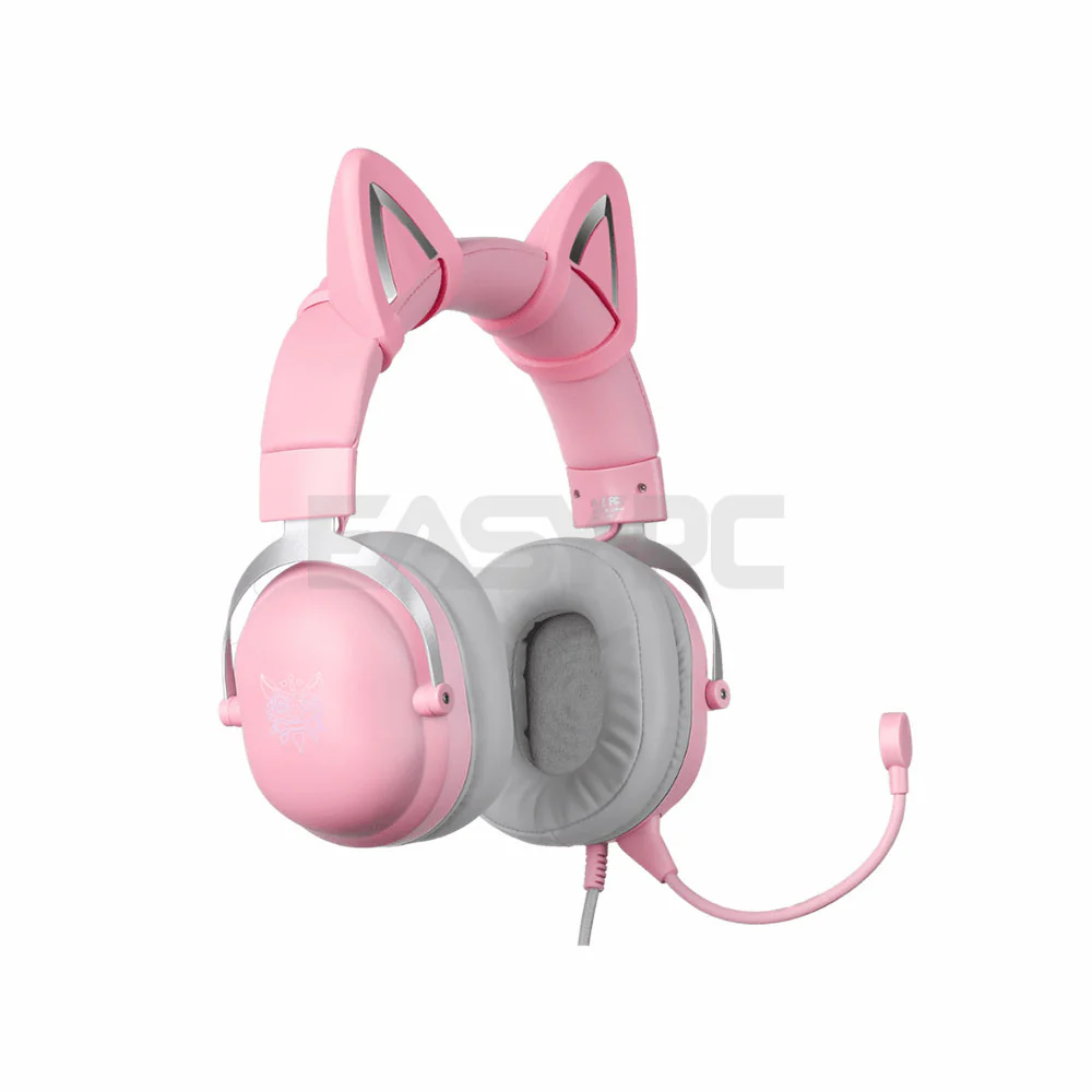 Onikuma X11 Cat Ear RGB Gaming Headset Pink - Image 3