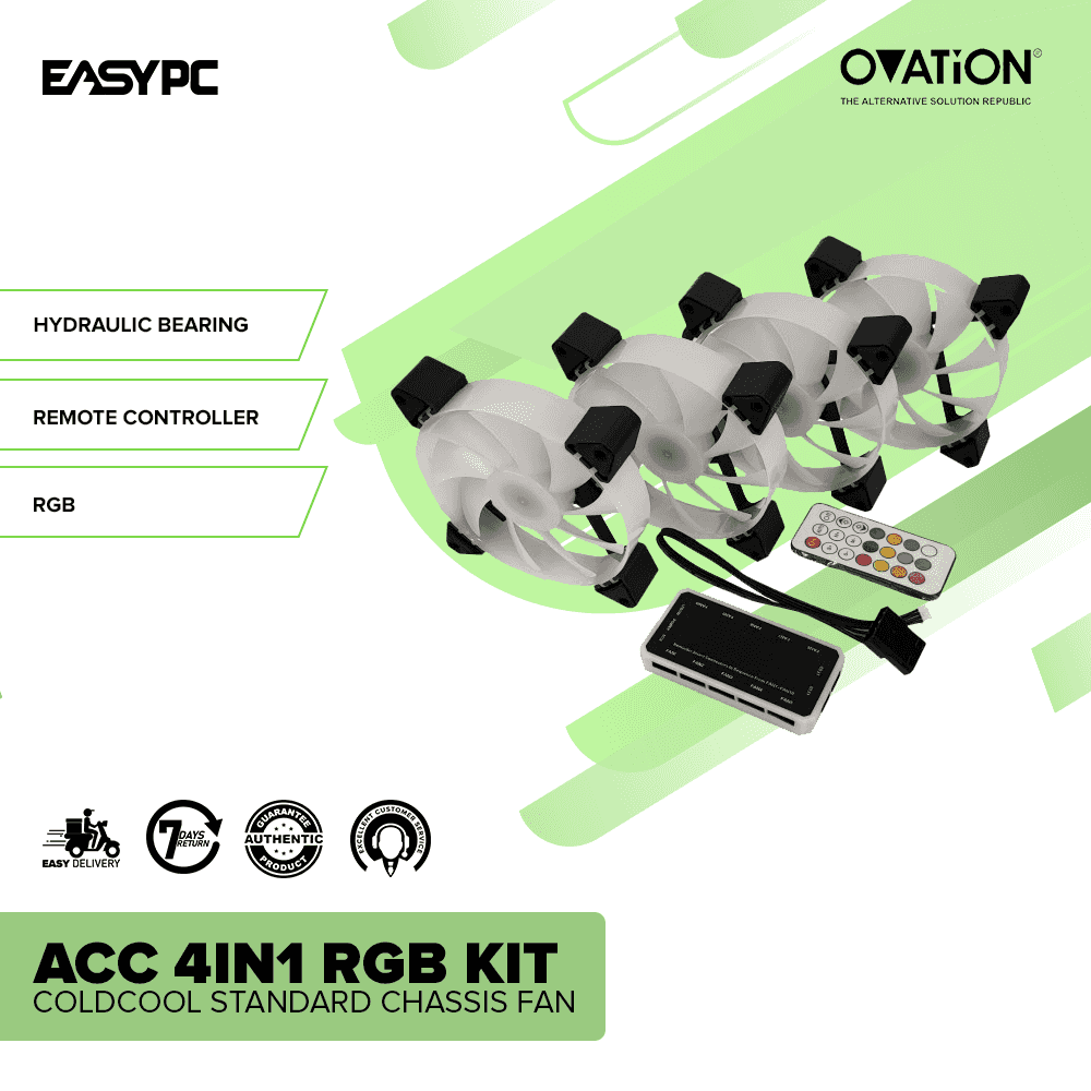 Ovation ACC 4in1 RGB kit Coldcool Standard Chassis Fan - Image 2