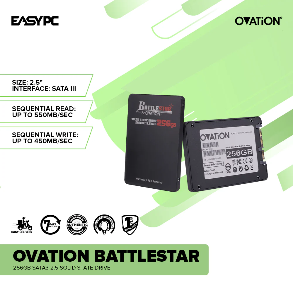 Ovation BattleStar 256gb Sata3 2.5 Solid State Drive - Image 2