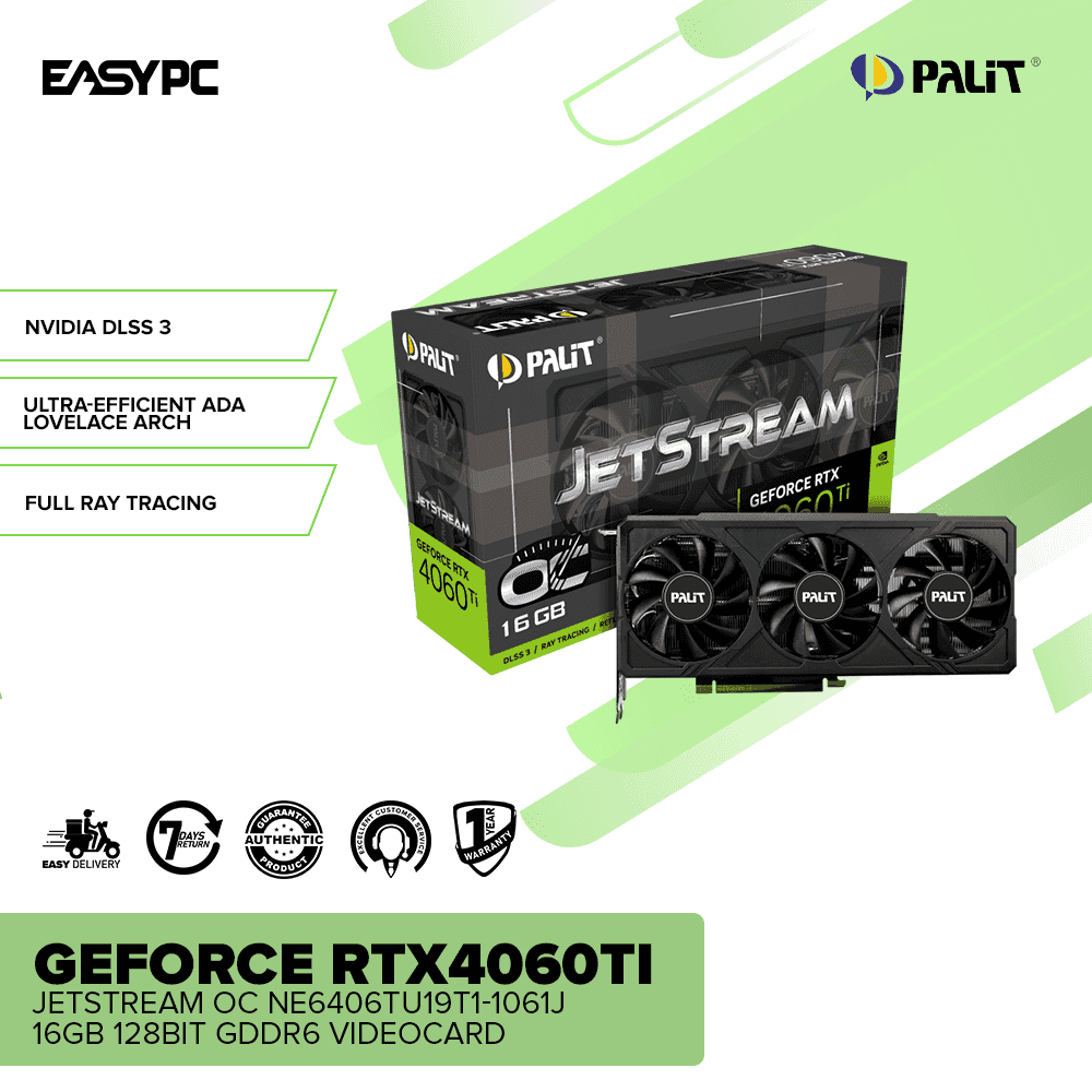 Palit GeForce NVIDIA® GeForce RTX™ 4060Ti Jetstream OC NE6406TU19T1-1061J 16GB 128bit gddr6 videocard - Image 2