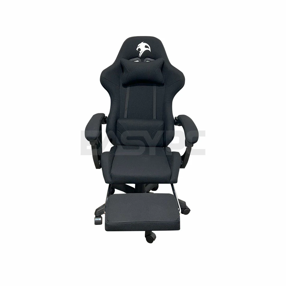 Panther Eclipse Series Nylon Legs Fabric with Footrest Gaming Chair Black
