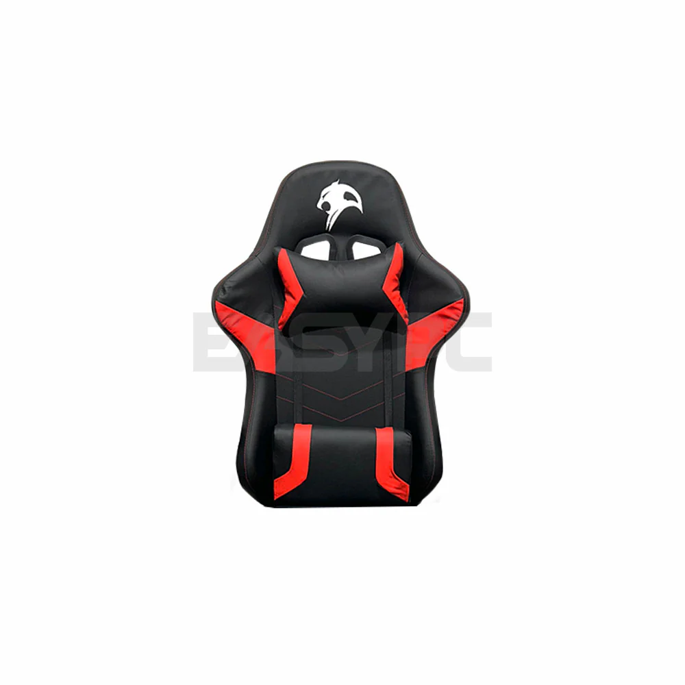 Panther Eclipse Series Nylon Legs Leather with Footrest Gaming Chair Black Red - Image 3