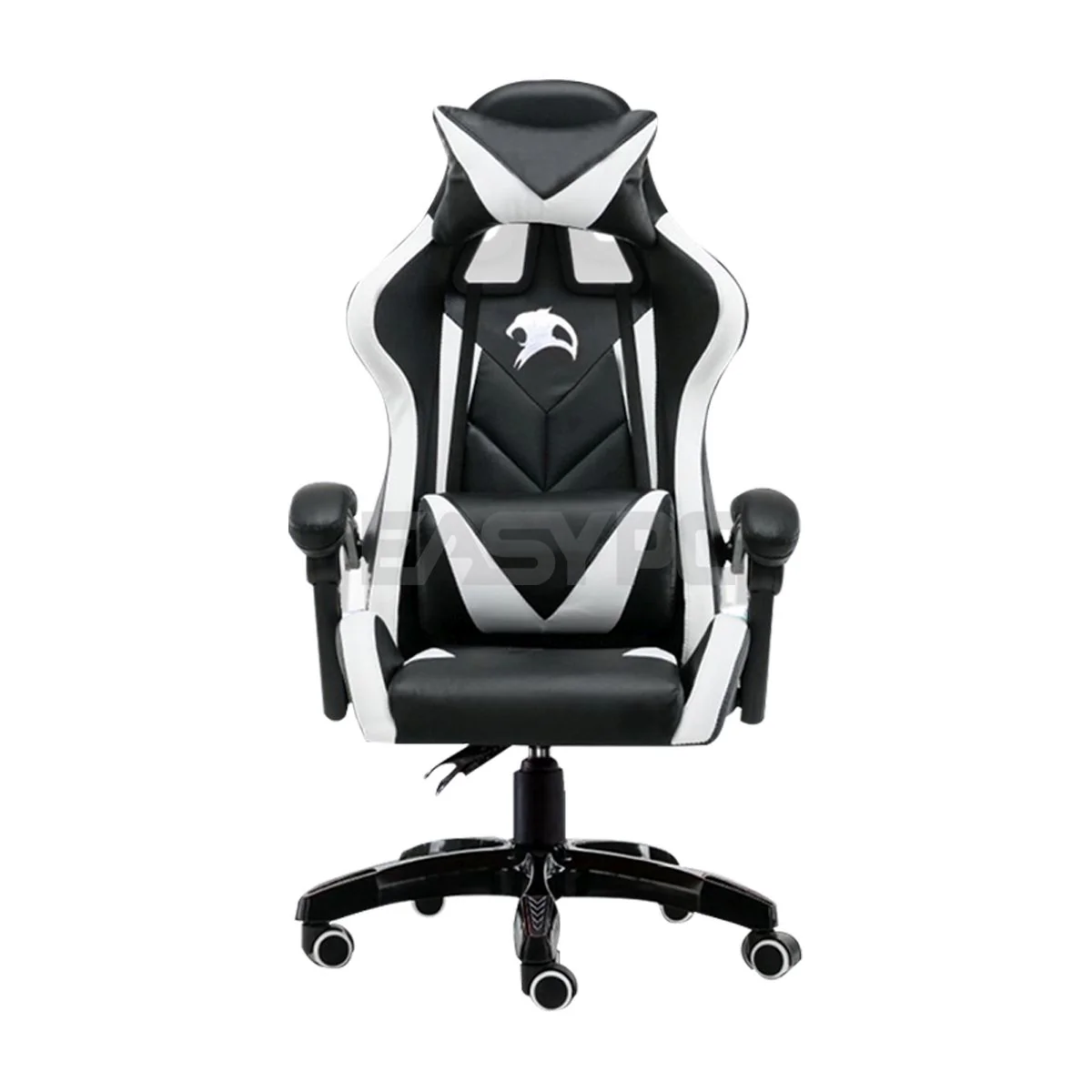 Panther Nightfall Series Nylon Legs Fabric Gaming Chair Black White