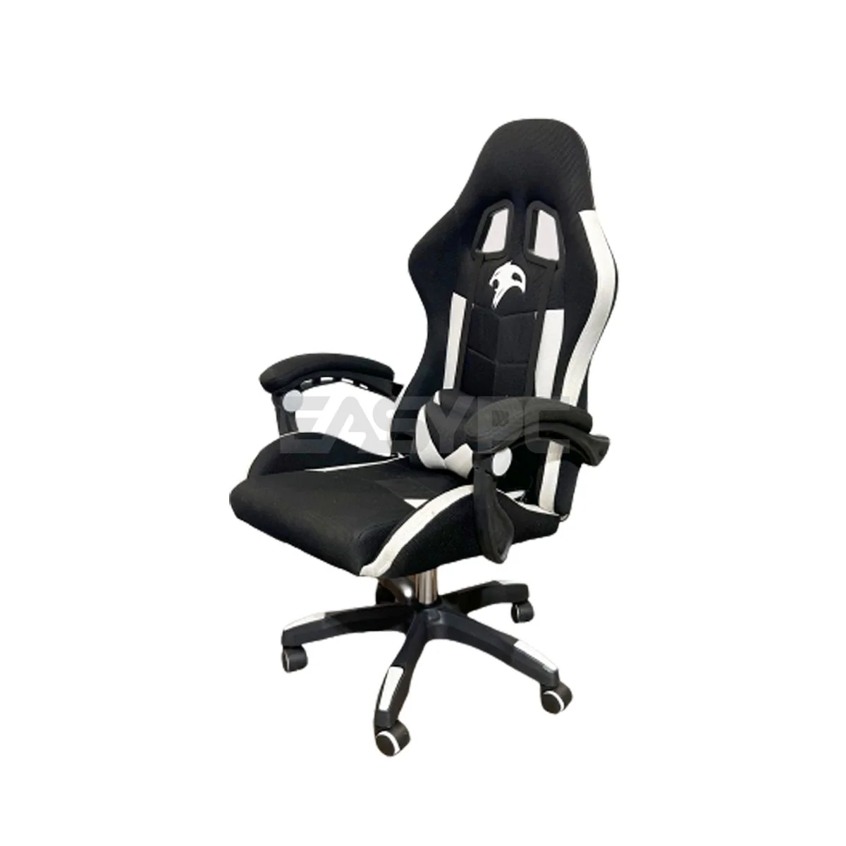 Panther Nightfall Series Nylon Legs Fabric Gaming Chair Black White - Image 3