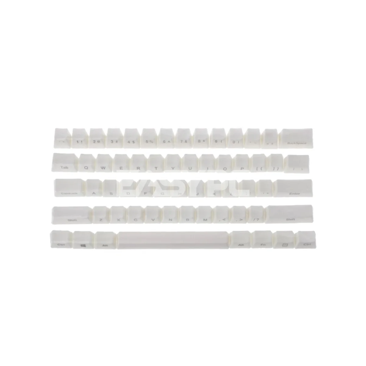 PBT Double Shot Side Printed Keycaps White OEM - Image 2