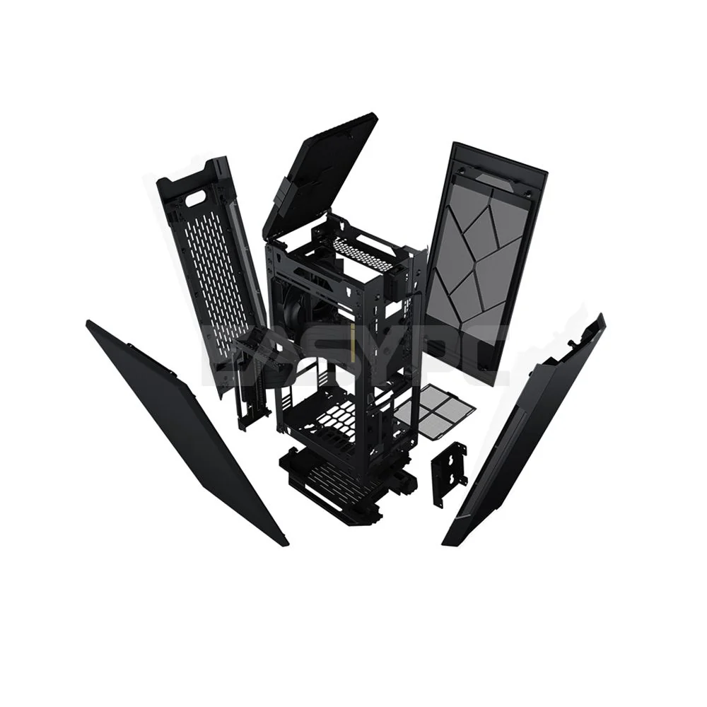 Phanteks Evolv Shift 2 Air Mini-ITX Case, Fabric Side Panels, Aluminum Panels, Integrated D-RGB Lighting, Satin Black and Anthracite Gray PC Case 4JTP - Image 4