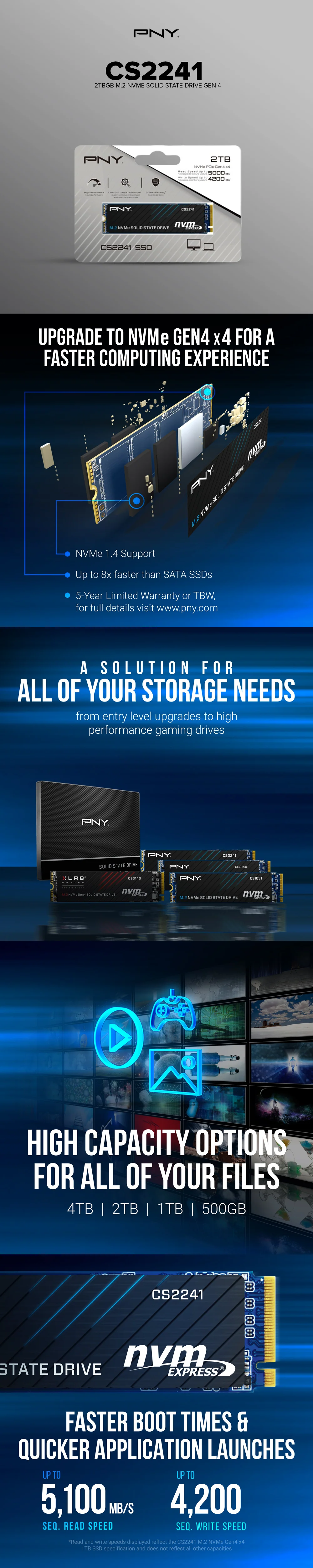 PNY CS2241 2TB M.2 NVME Solid State Drive Gen 4 - Image 6