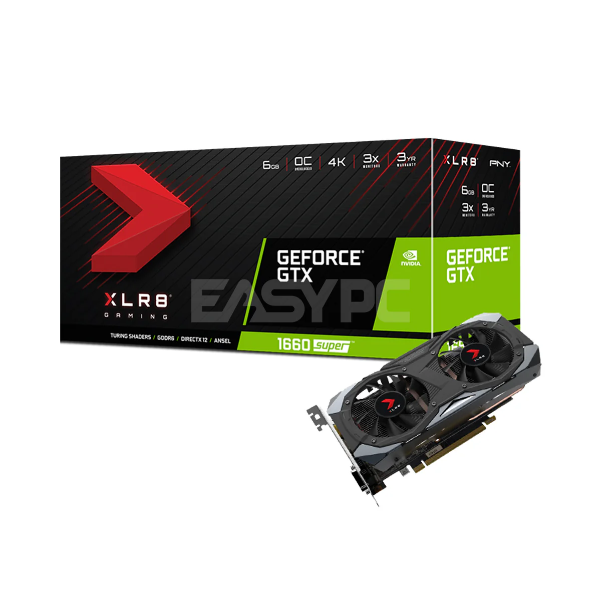PNY NVIDIA® GeForce GTX 1660 Super OC XLR8 Dual Fan 6gb 192bit GDdr6 Gaming Videocard