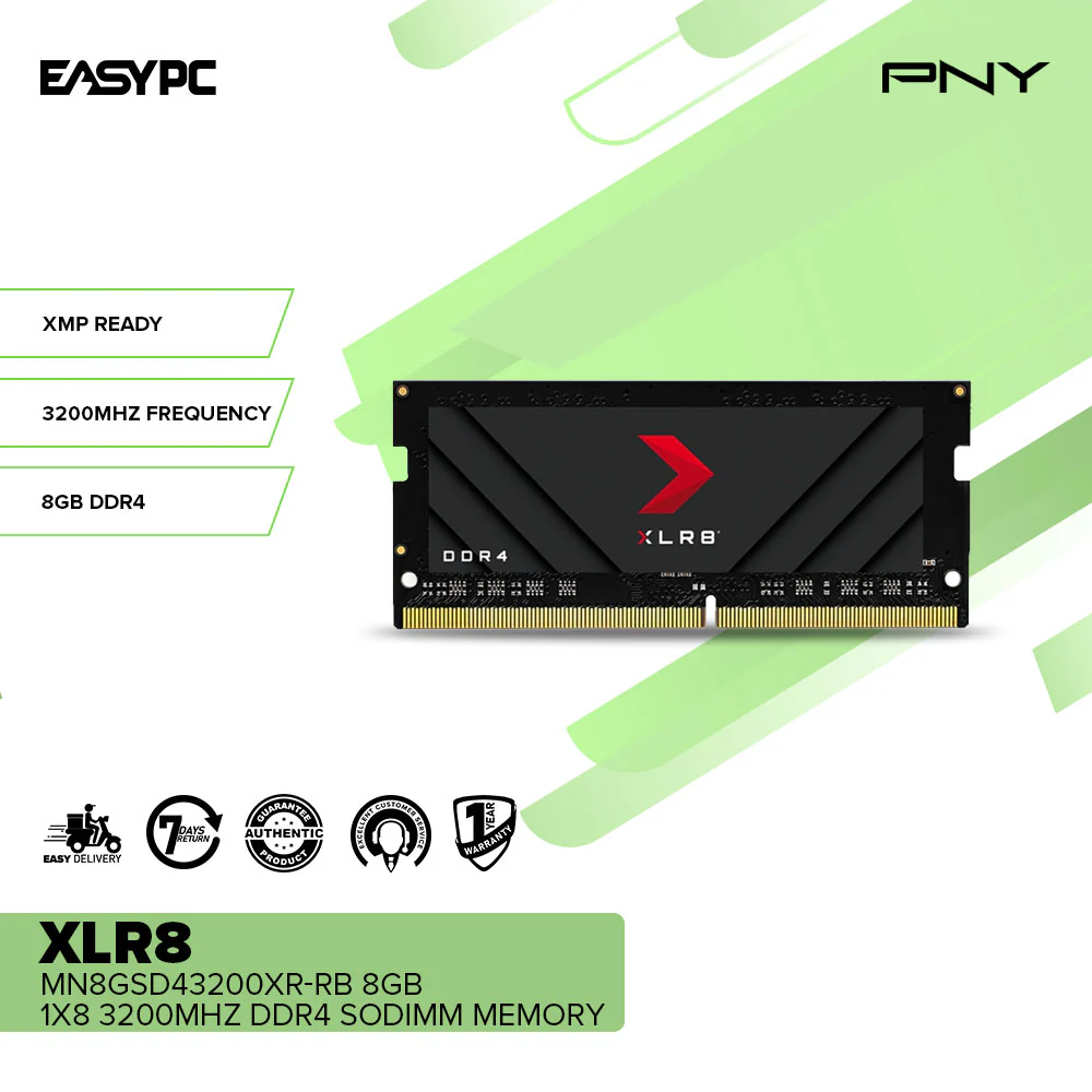 PNY XLR8 MN8GSD43200XR-RB 8gb 1x8 3200mhz Ddr4 Sodimm Memory - Image 2