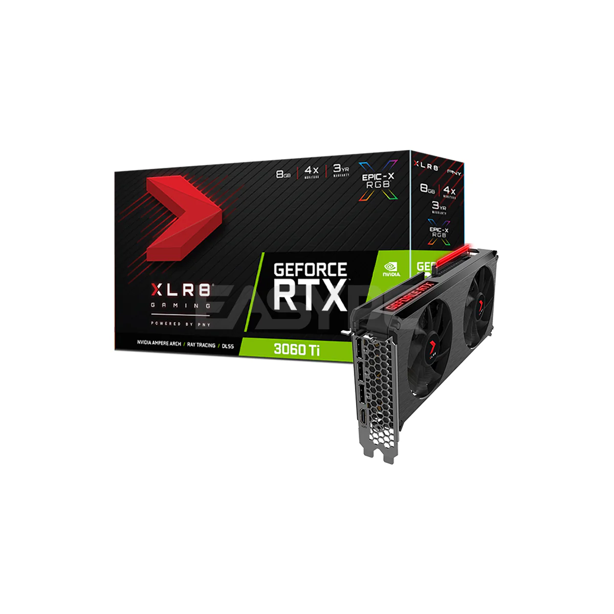 PNY XLR8 NVIDIA® GeForce RTX™ 3060Ti Gaming Revel EPIC-X 8gb 256Bit GDdr6 Gaming Videocard RGB - Image 6