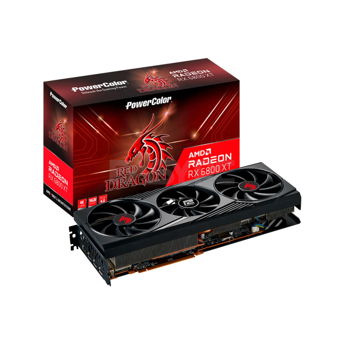 Powercolor  Red Dragon Rx 6800  16GBD6-3DHR/OC 16gb 256bit GDdr6  HDMI 2.1 VRR, PCIe 4.0 Support, Radeon VR Ready Premium, UEFI Support, Radeon WattMan, Mute Fan Technology Graphics Card Gaming Videocard