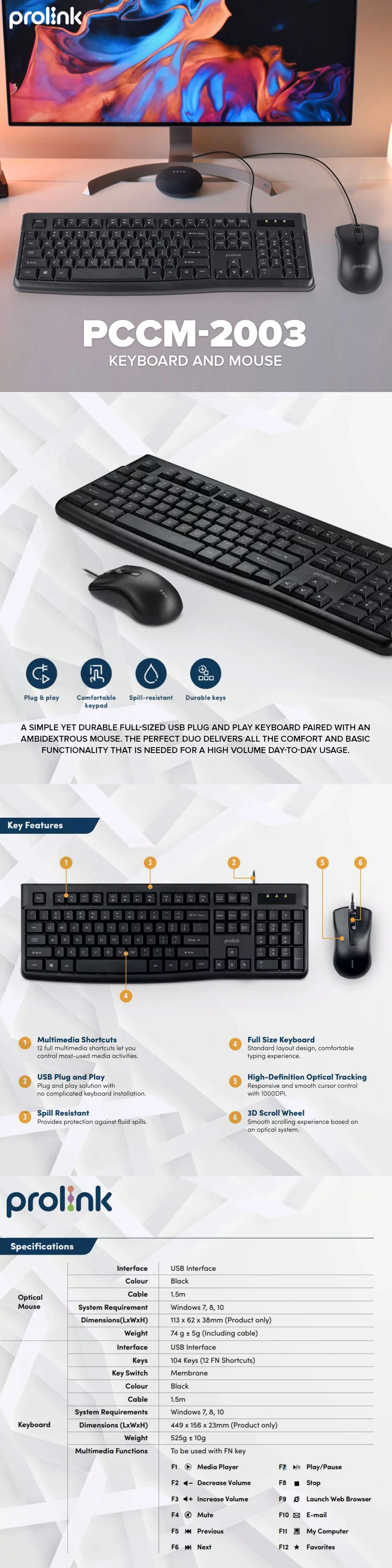 Prolink PCCM-2003 Keyboard and Mouse - Image 6