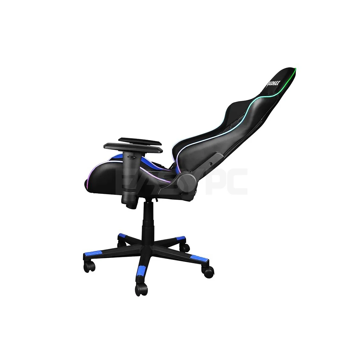 Raidmax Drakon DK922 , Ligiht Up your Gaming Style, Adjustable Pillow Design, 1D Moveable Armrest, 90-135 degree backwards movement  RGB Blue/Orange Gaming Chair 10KEN - Image 3