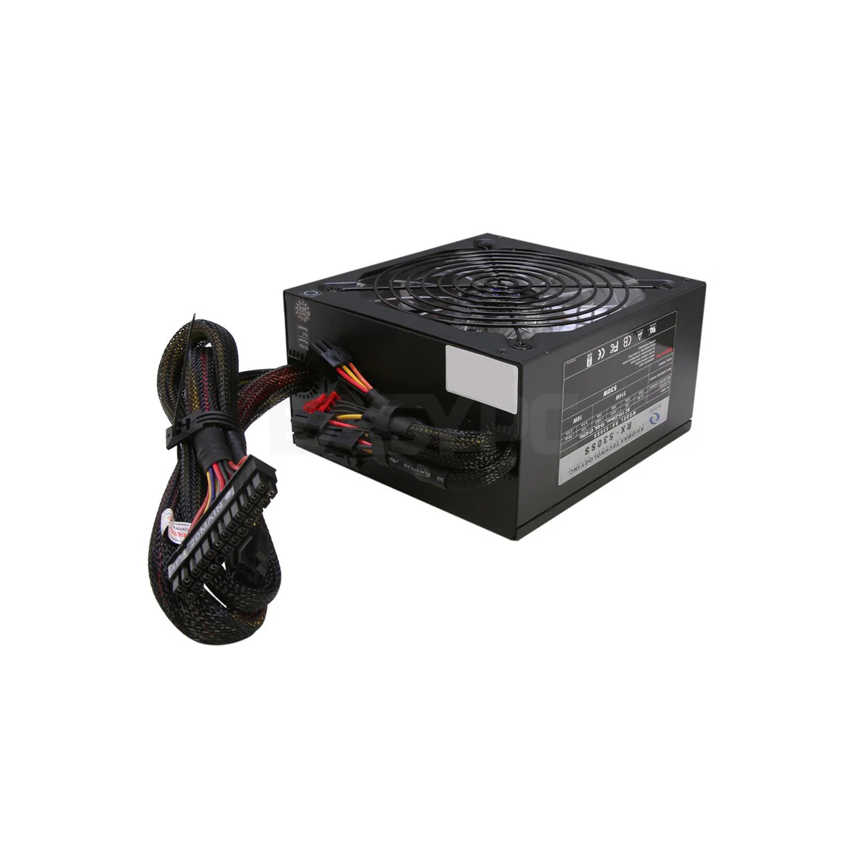 Raidmax Hybrid 530 watts RX-530SS/80+ Bronze/Single Rail +12v/Semi-modular/Blue LED Power Supply RARX1929 10KEN - Image 2