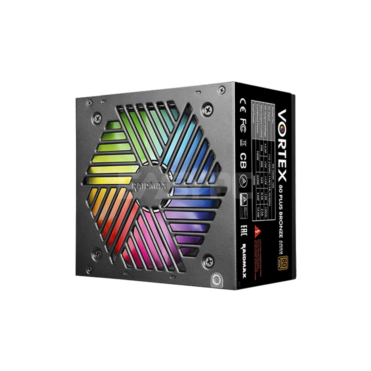 Raidmax Vortex 700 watts RX-700AC-VR/80+ Bronze/Single Rail +12v/ARGB Power Supply RARX1926 10KEN - Image 2