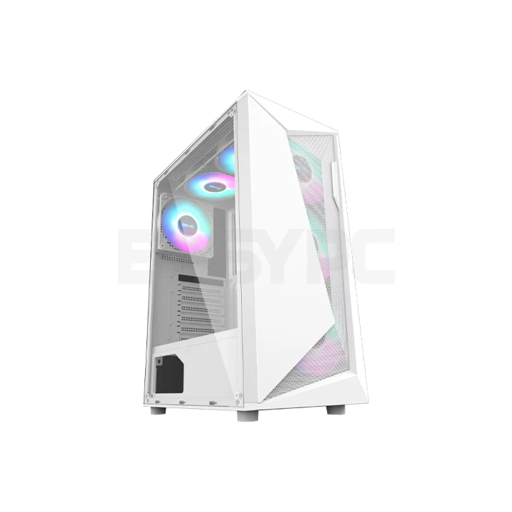RAKK ANYAG ATX Tempered Gaming Case White
