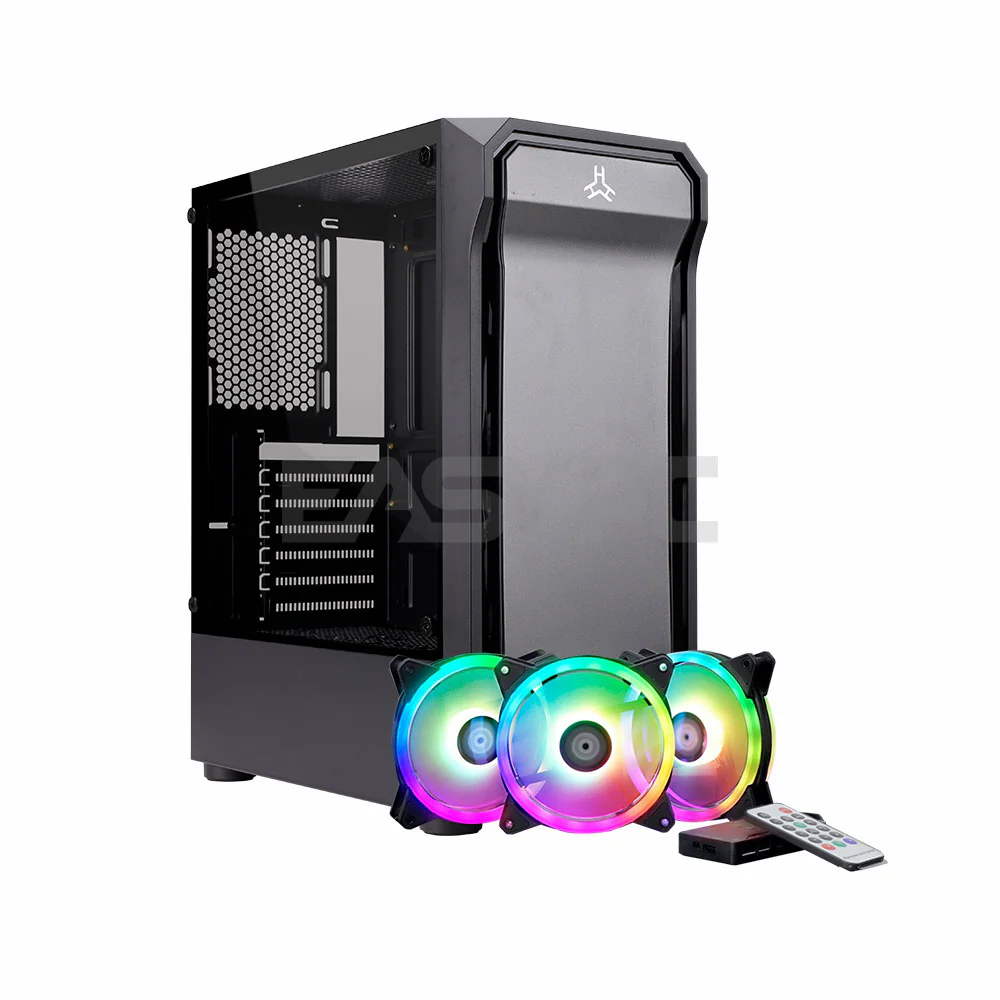 RAKK BAKUD Gaming PC Case Black / RAKK BAKUD PC Case | MARIS PRO CHASSIS FAN 3-in-1 KIT - Image 6