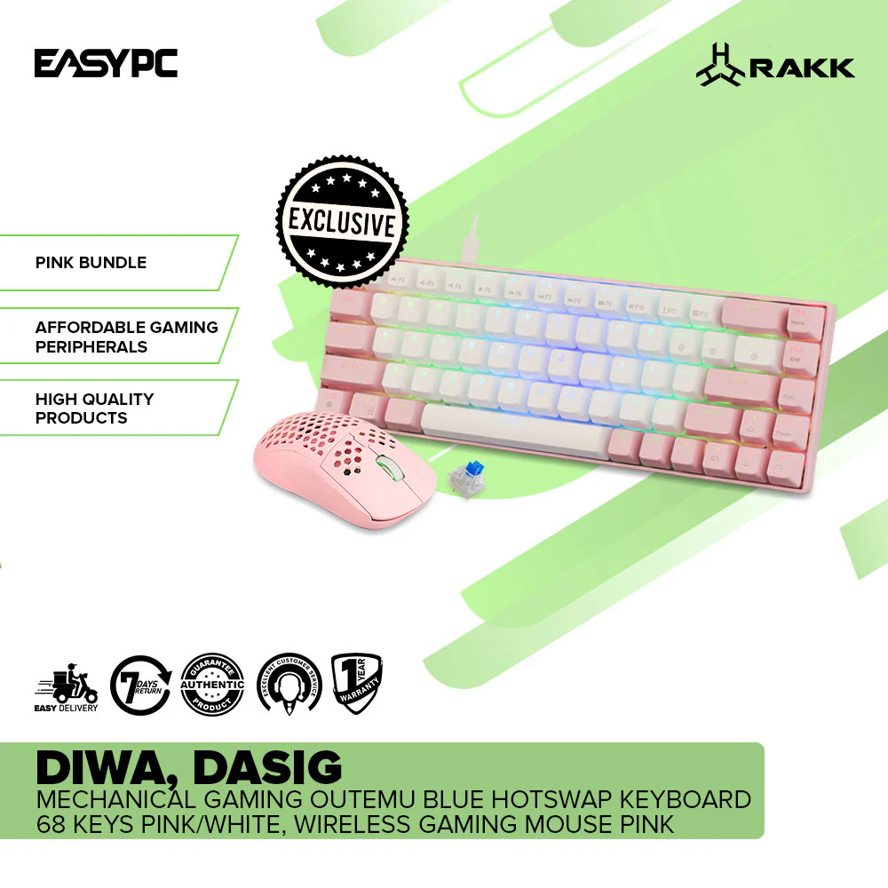 RAKK DIWA Outemu Blue/Red Mecahnical Gaming Keyboard - Image 30