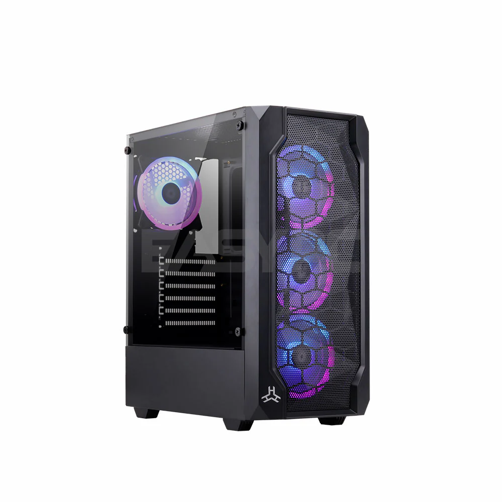 RAKK DULUS Gaming PC Case Black / RAKK DULUS PC Case | MARIS PRO CHASSIS FAN 3-in-1 KIT - Image 6