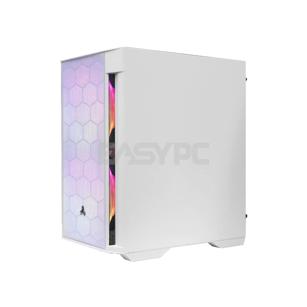 RAKK GALURA ATX Adjustable Storage Bracket with aRGB Fans Black and white Gaming Case - Image 4