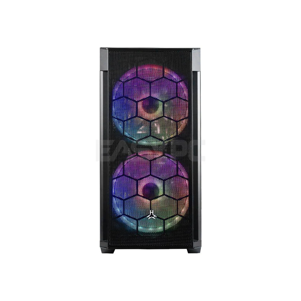 RAKK GALURA ATX Adjustable Storage Bracket with aRGB Fans Black and white Gaming Case - Image 6