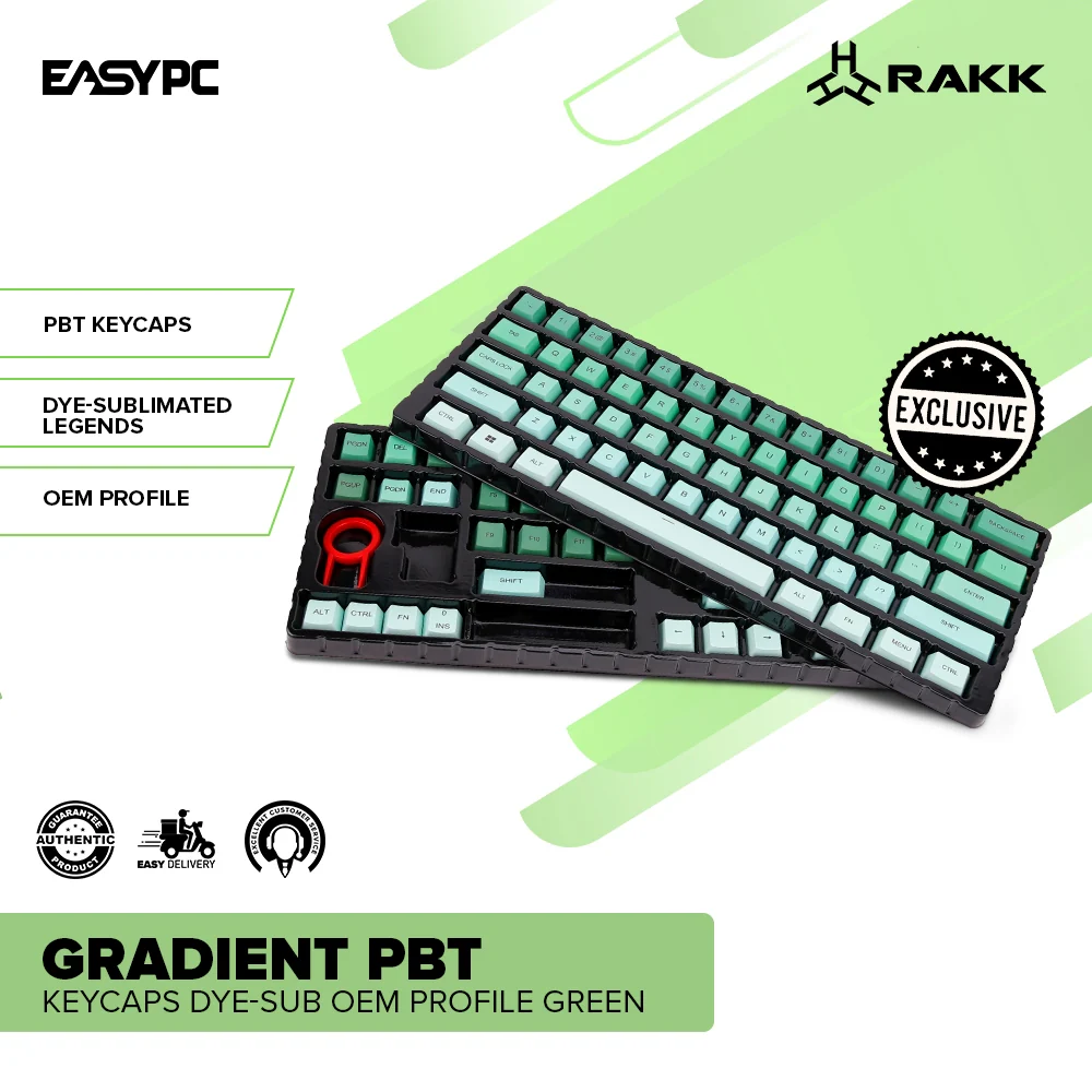 RAKK GRADIENT PBT Keycaps Dye-Sub OEM Profile Blue, Green, or Pink - Image 7