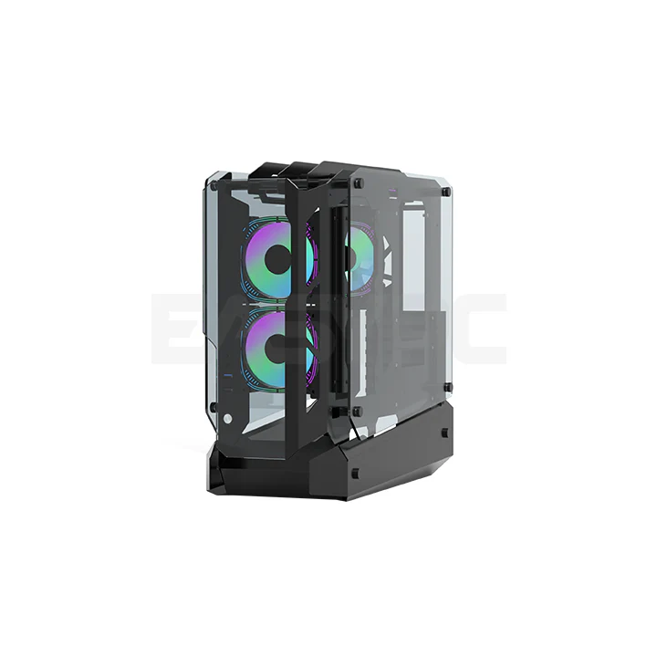 RAKK Grande ATX Open Frame Gaming Case Black Tempered - Image 3