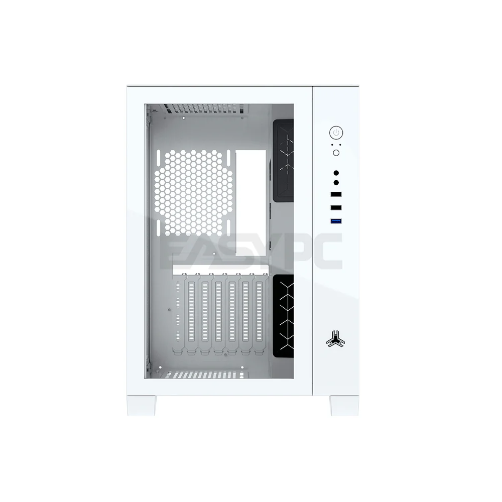 RAKK HAMRUS Gaming PC Mid Tower Case White Support E-ATX up to 275 mm wide Motherboard - Image 5