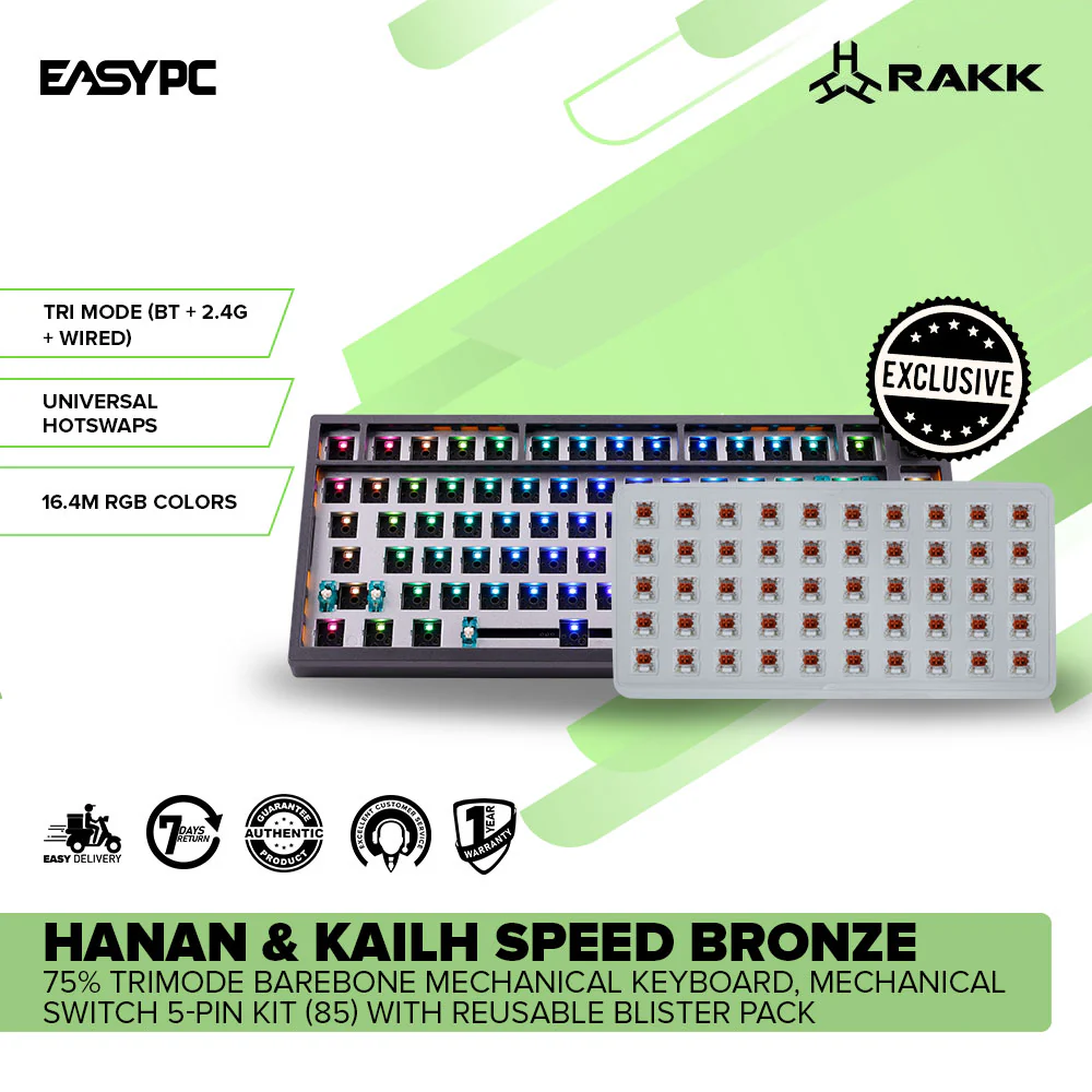 RAKK HANAN 75% Trimode Barebone Mechanical Gaming Keyboard + RAKK Bundles - Image 22