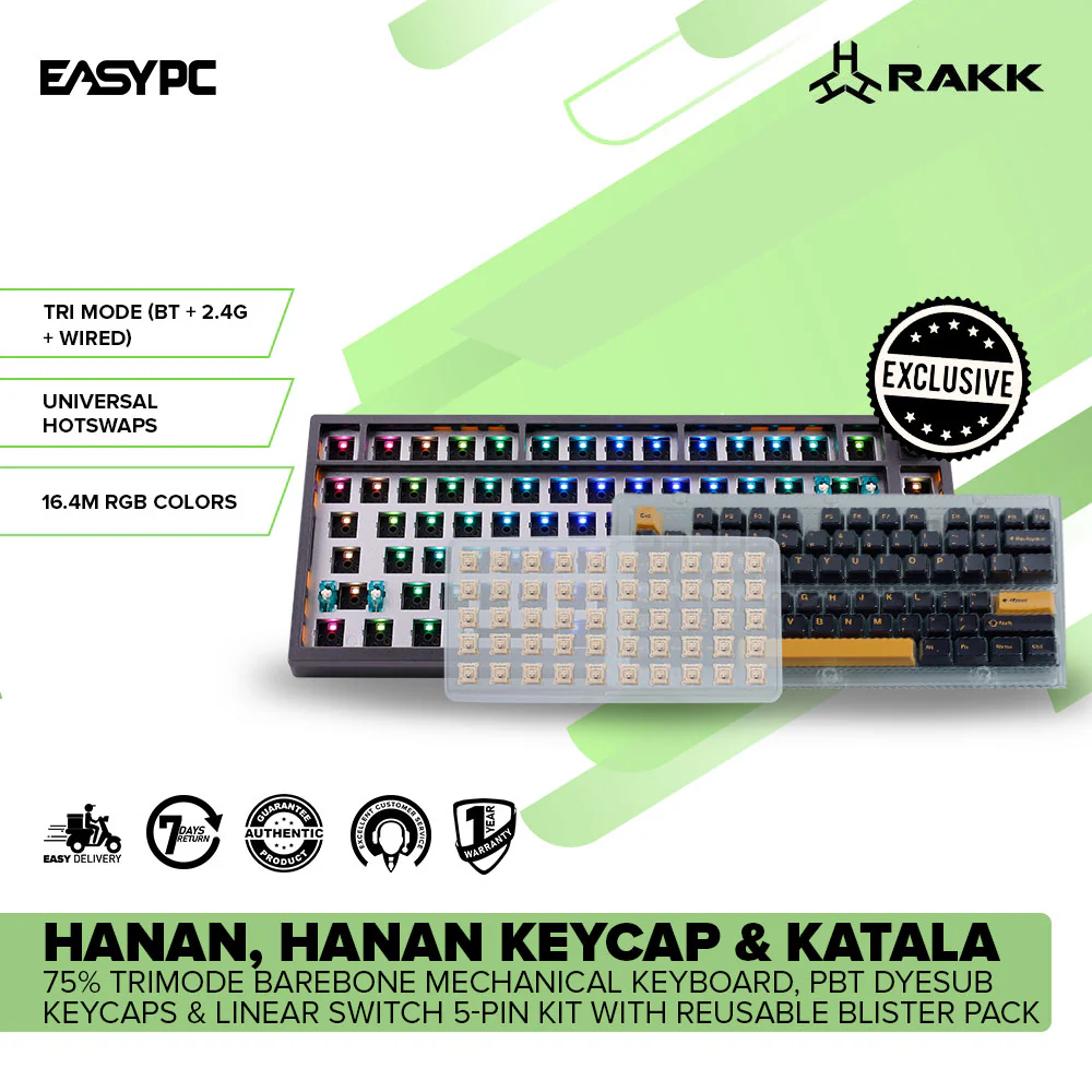RAKK HANAN 75% Trimode Barebone Mechanical Gaming Keyboard + RAKK Bundles - Image 26