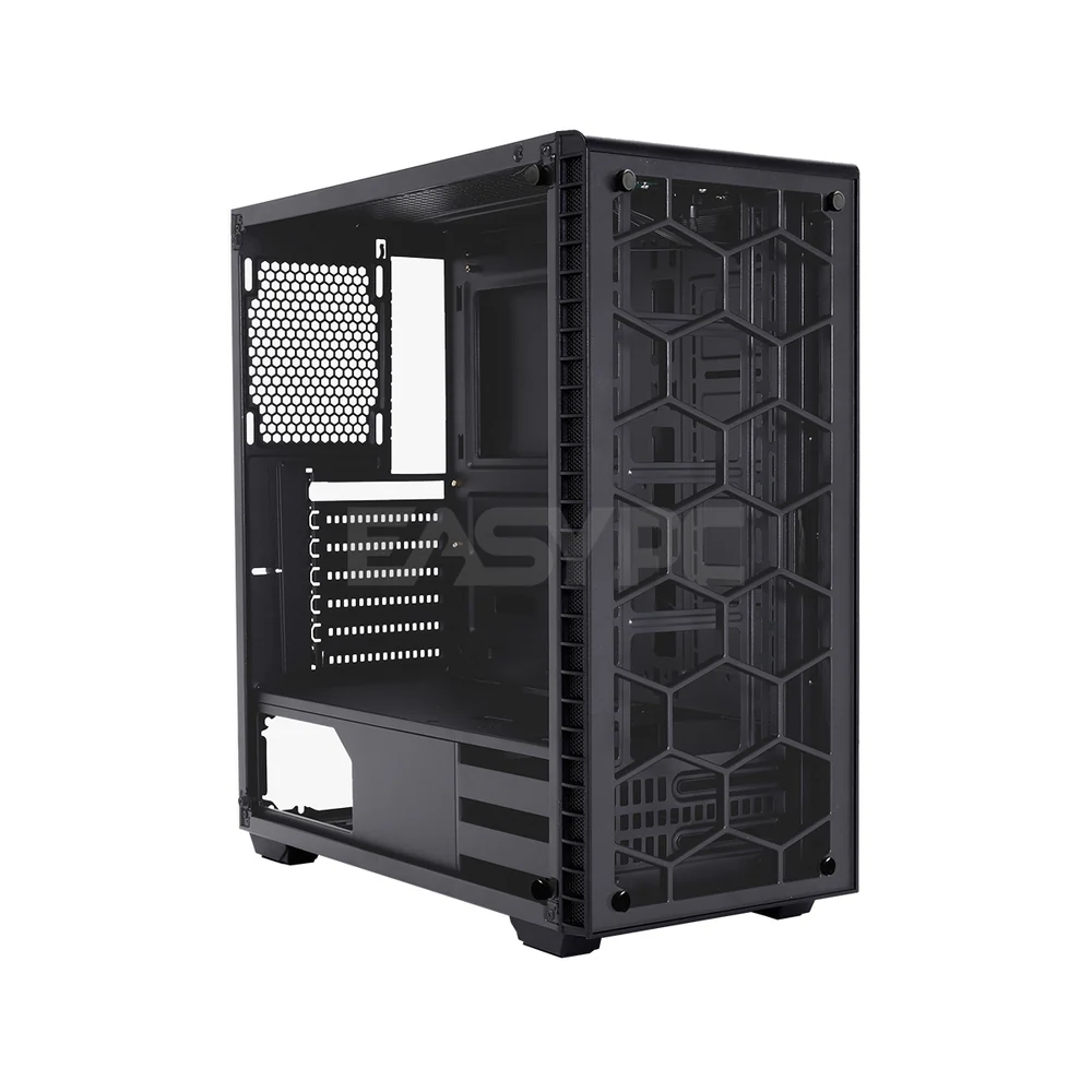 Rakk Hawani Mid Tower Tempered Glass White/Black Support ATX, MATX, ITX MotherBoard PC Gaming Case