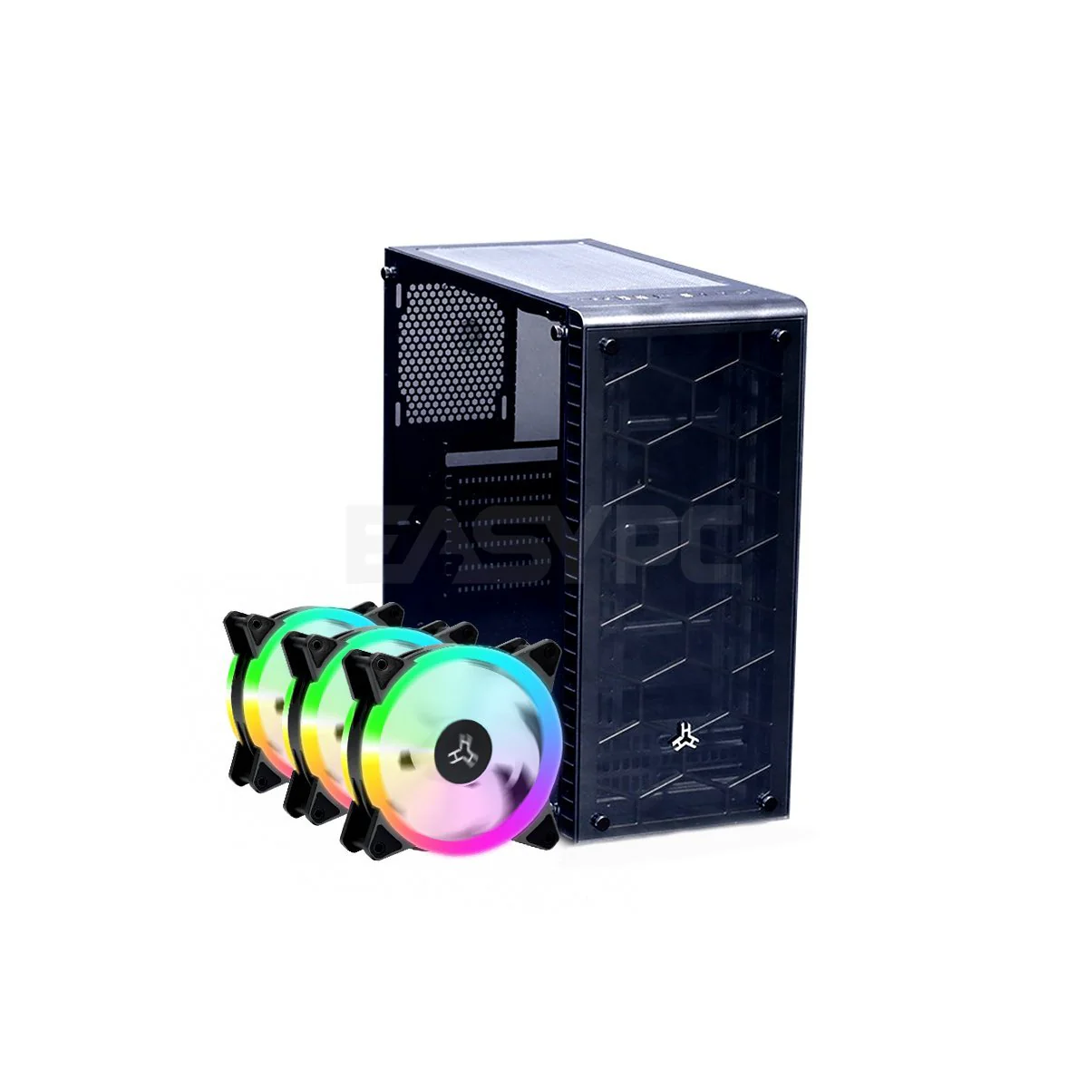 Rakk Hawani Mid Tower Tempered Glass White/Black Support ATX, MATX, ITX MotherBoard PC Gaming Case - Image 12