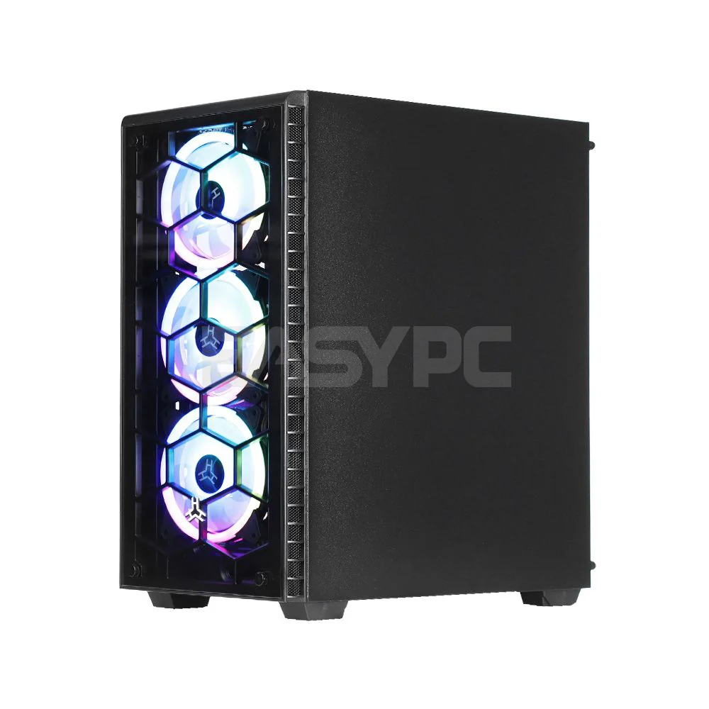 Rakk Hawani Mid Tower Tempered Glass White/Black Support ATX, MATX, ITX MotherBoard PC Gaming Case - Image 16