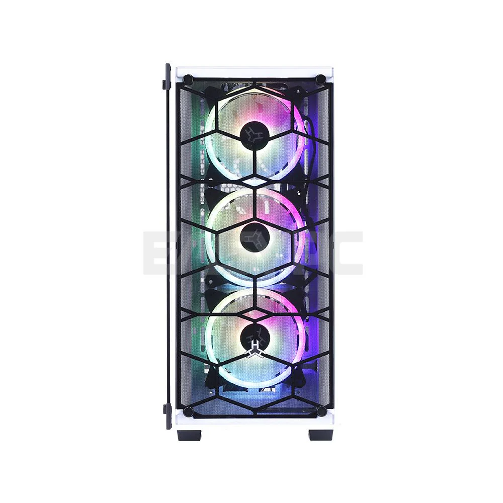 RAKK HAWANI MID TOWER WHITE + RAKK Ounos X Chassis Fan Bundles - Image 8