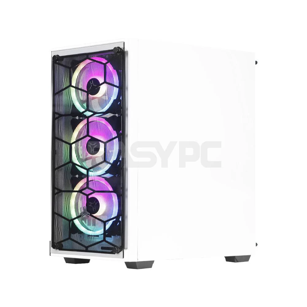 RAKK HAWANI MID TOWER WHITE + RAKK Ounos X Chassis Fan Bundles - Image 9