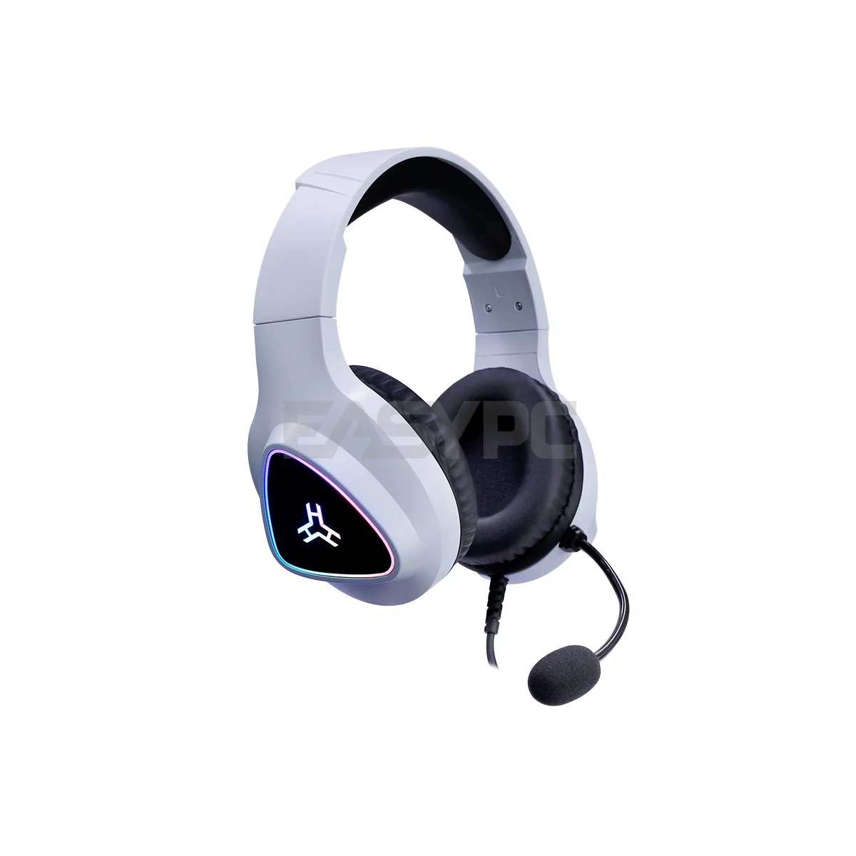 RAKK HUNI Wired RGB Black and White Gaming Headset - Image 6
