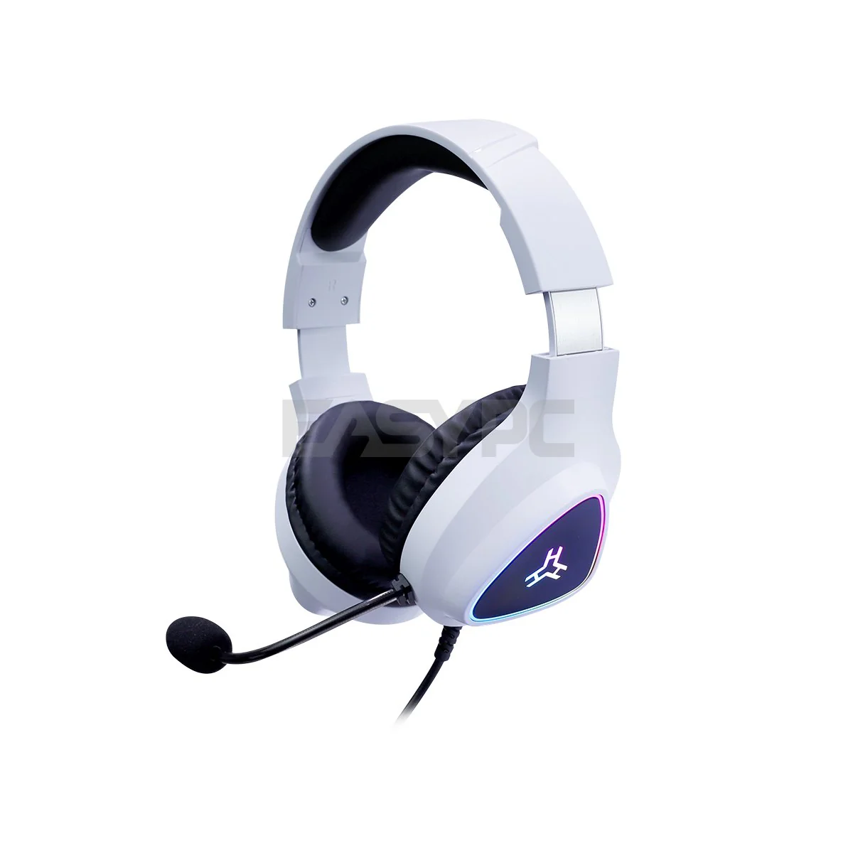 RAKK HUNI Wired RGB Black and White Gaming Headset - Image 7