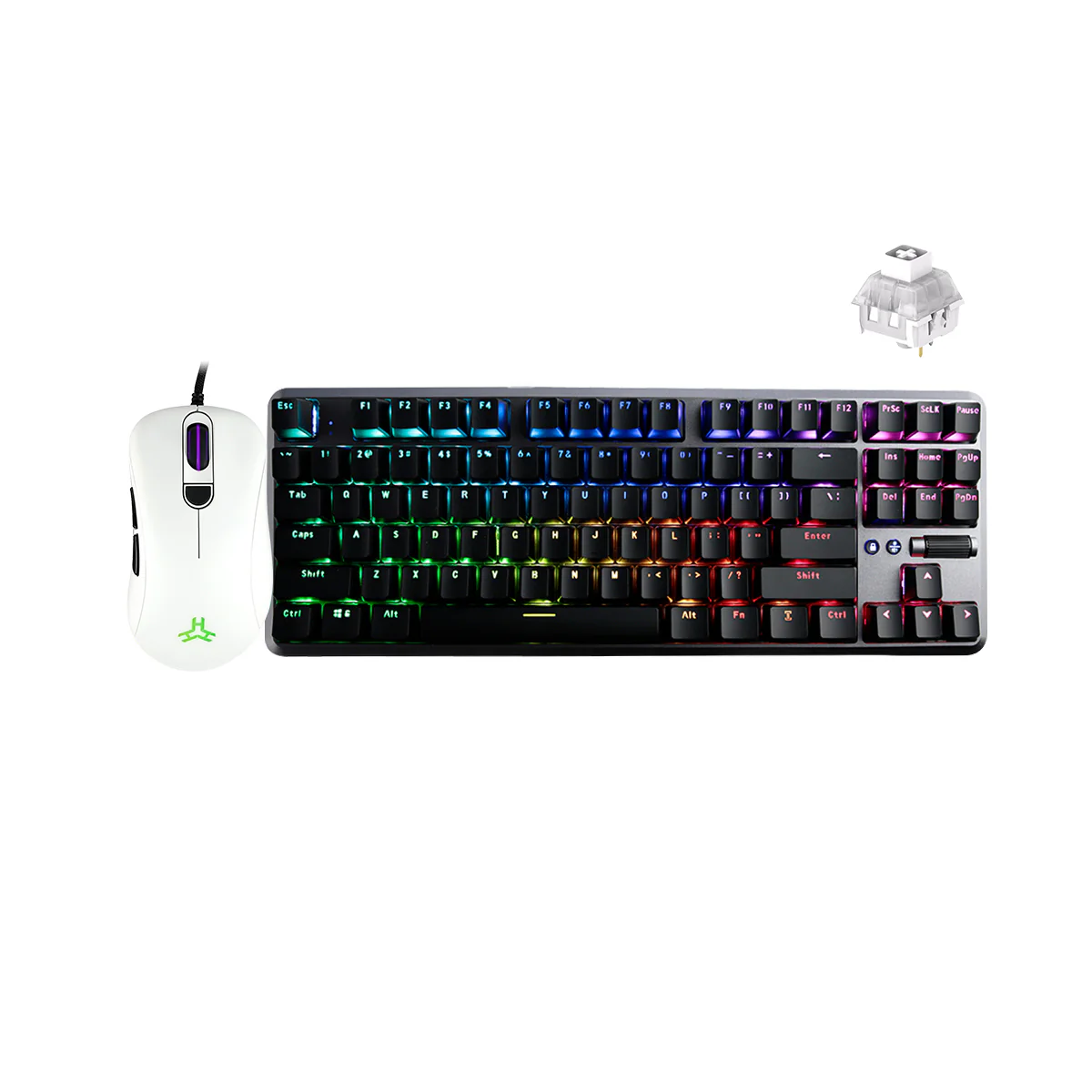 Rakk Kaptan RGB Black/White Gaming Mouse - Image 11