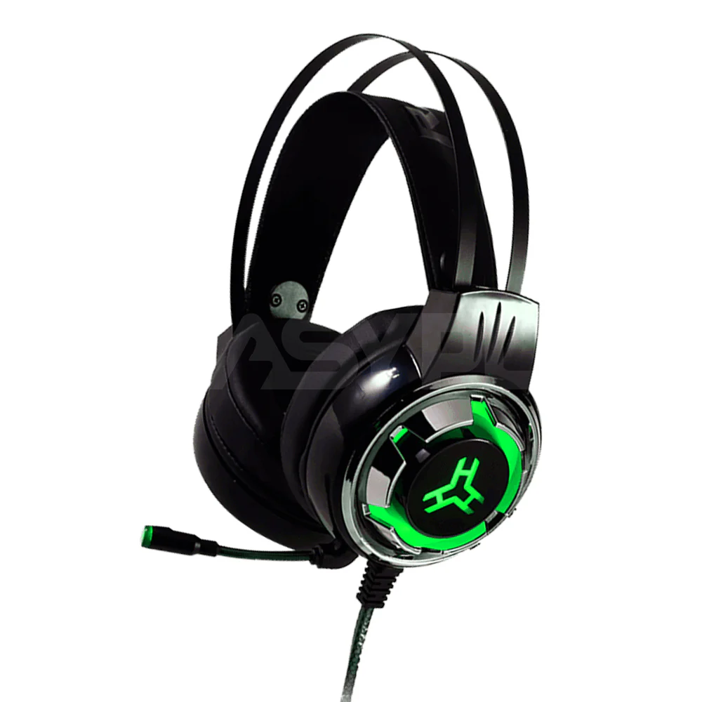 RAkk Karul Illuminated Gaming Headset Green Bulk