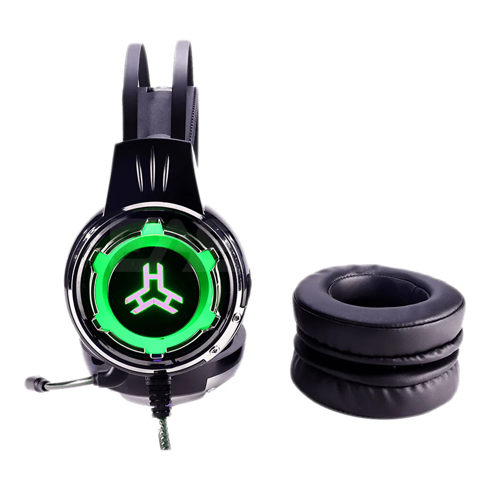 RAkk Karul Illuminated Gaming Headset Green Bulk - Image 2