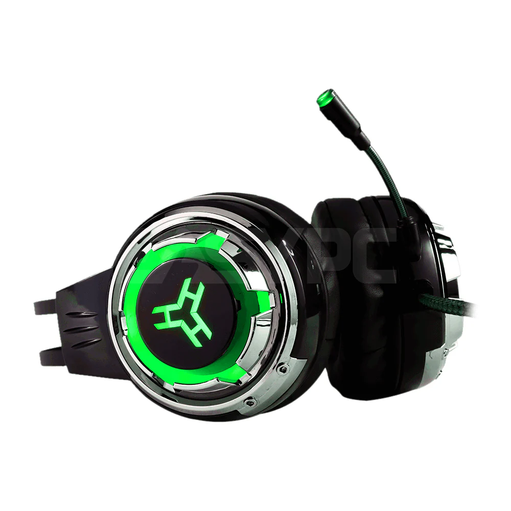 RAkk Karul Illuminated Gaming Headset Green Bulk - Image 3