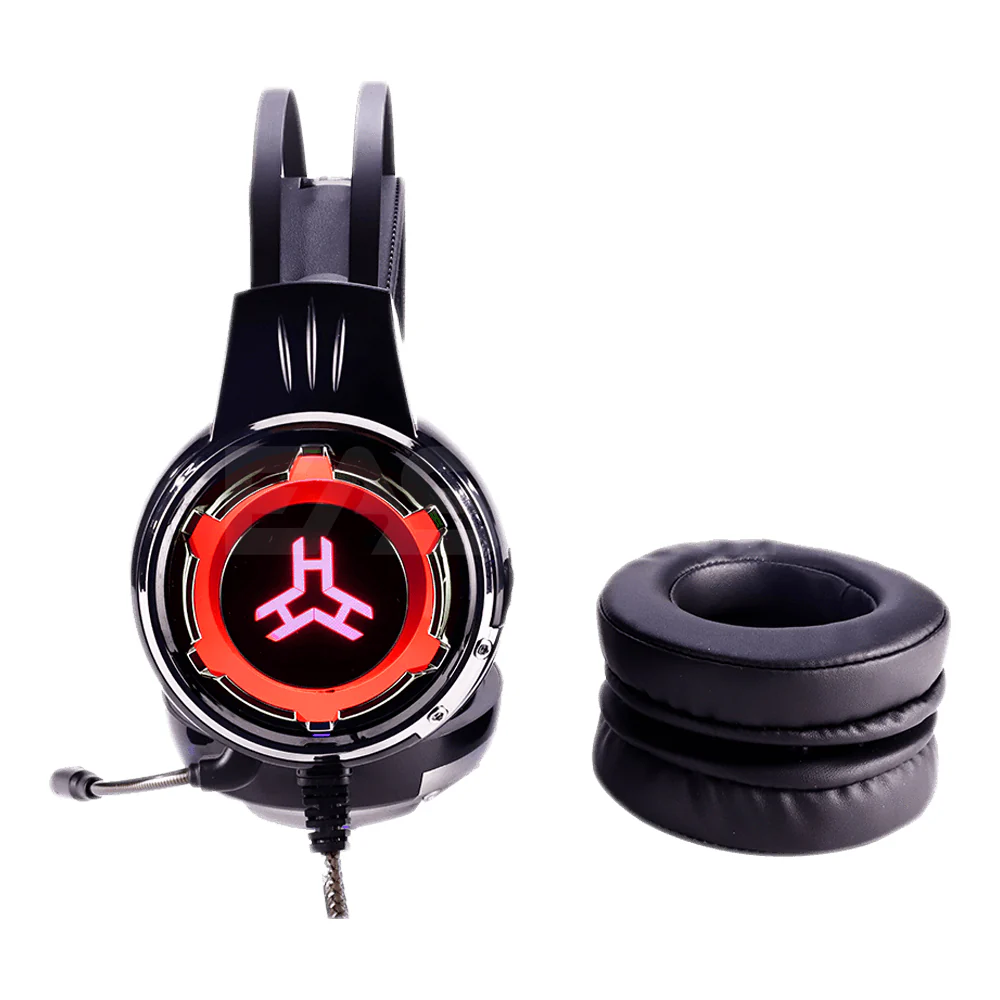 RAkk Karul Illuminated Gaming Headset Red Bulk - Image 2