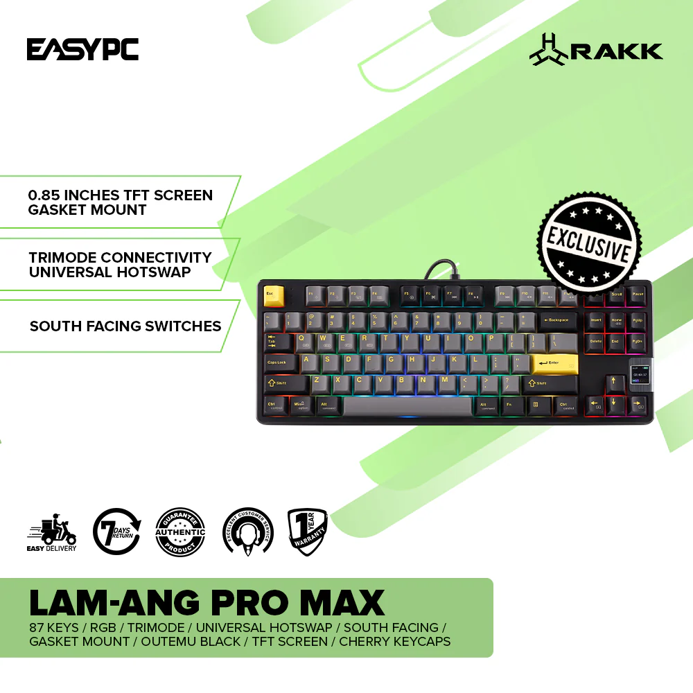 RAKK LAM-ANG PRO MAX 87 Keys / Outemu Black / Cherry Keycaps - Image 2